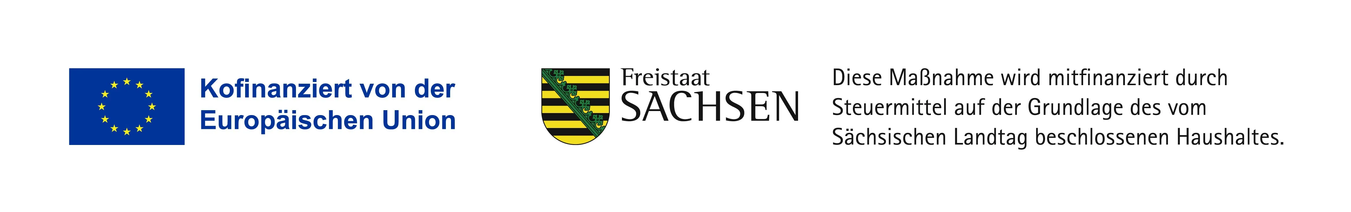 Kofinanziert von der Europäischen Union. Diese Maßnahme wird mitfinanziert durch Steuermittel auf der Grundlage des vom Sächsischen Landtag beschlossenen Haushaltes.